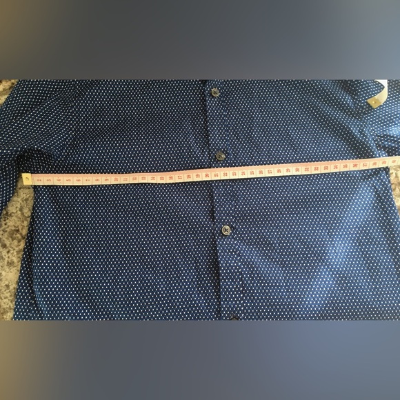 Boys Long-Sleeve Button-Down Dress Shirt - Van Heusen M10/12 blue small pattern - Picture 5 of 7